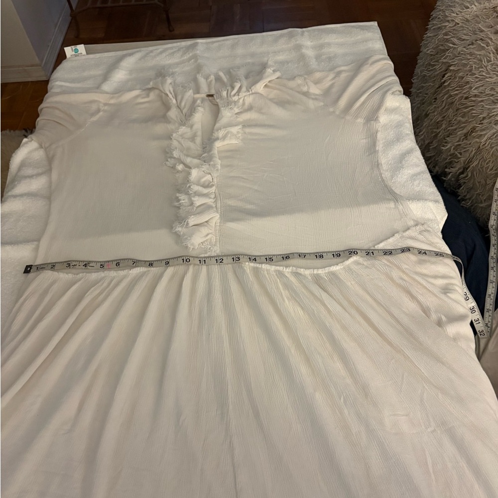 Free People Sweet Darlin White Ruffle Maxi Dress - Picture 11 of 13